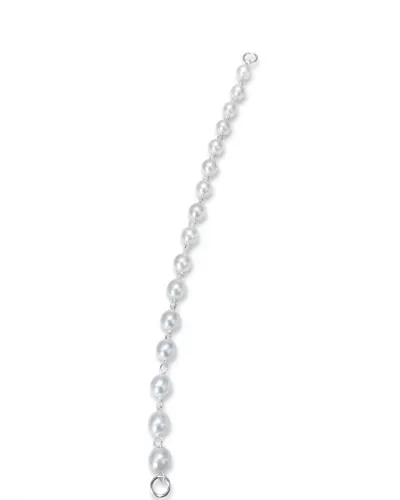 Pulseira de pérolas prateada