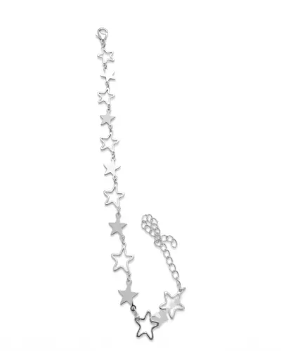 Pulseira de prata com estrelas